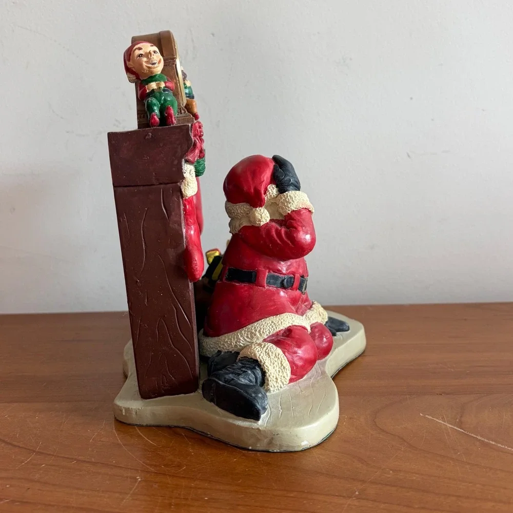 Howard Miller 1998 Limited Edition Christmas Clock Santa Down the Chimney